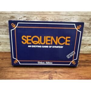 SEQUENCE DELUXE Edition Strategy Card Board Game 100% COMPLETE 1995‎